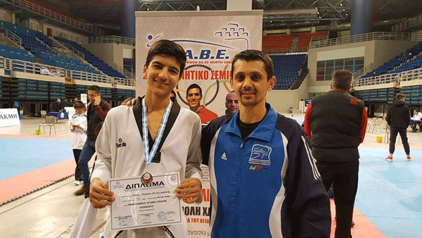  Ο Γρηγόρης Πιτσής του ΑΣ ΤΑΕΚΒΟΝΤΟ Καβάλας κατέκτησε την 3η θέση στο Σχολικό Πρωτάθλημα