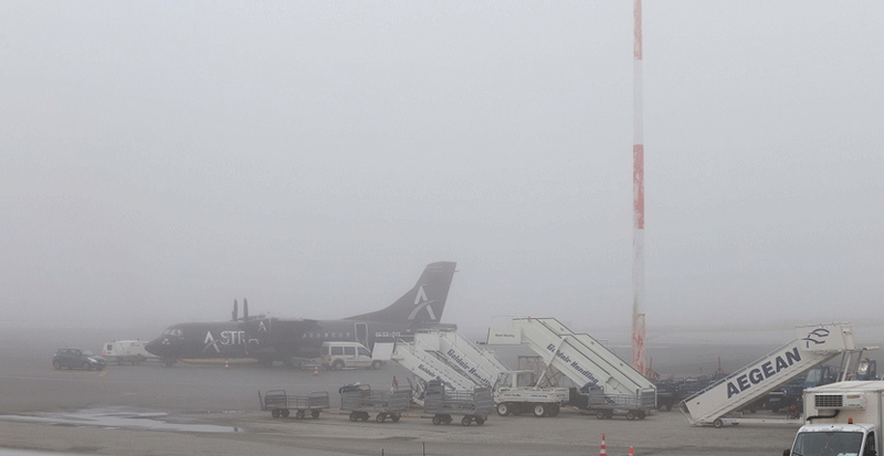  Έργα και ομίχλη στο αεροδρόμιο “Μακεδονία”  αύξησαν την κίνηση κατά 582,7% στο αεροδρόμιο της Καβάλας τον μήνα Ιανουάριο