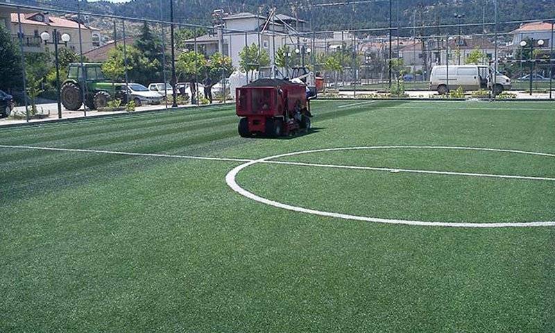  Δήμος Παγγαίου : Τοποθέτηση συνθετικού χλοοτάπητα στο παλιό γήπεδο του Βρασίδα Νέας Περάμου