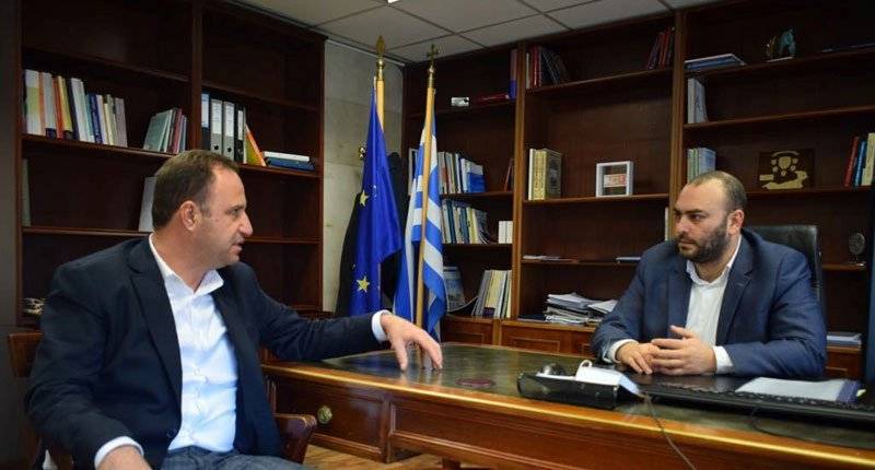  Συνάντηση του δημάρχου Παγγαίου Φίλιππου Αναστασιάδη με τον υφυπουργό Οικονομίας και Ανάπτυξης Στάθη Γιαννακίδη