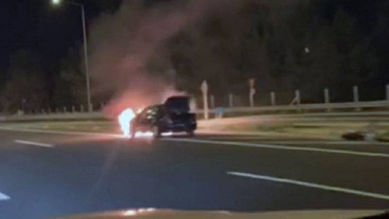  Πυρκαγιά σε όχημα στην Εγνατία οδό (VIDEO)