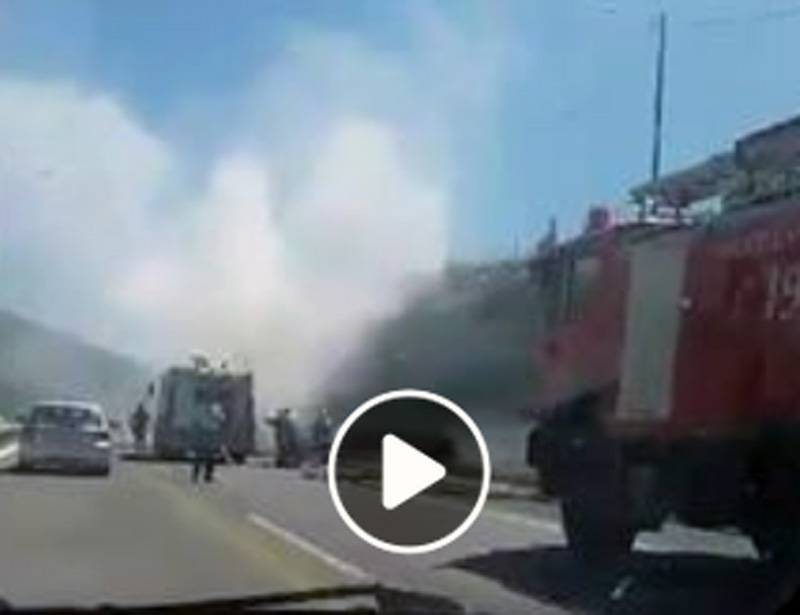  Κάηκε όχημα χρηματαποστολής στην Εγνατία Οδό (VIDEO)