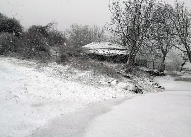  Χιόνισε στο Βουνοχώρι, σε ετοιμότητα η τοπική αυτοδιοίκηση (φωτογραφίες)