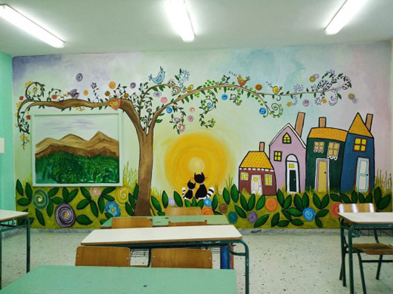  Οι τοίχοι του 7ου Γυμνασίου Καβάλας γέμισαν με χρώμα και όμορφες εικόνες