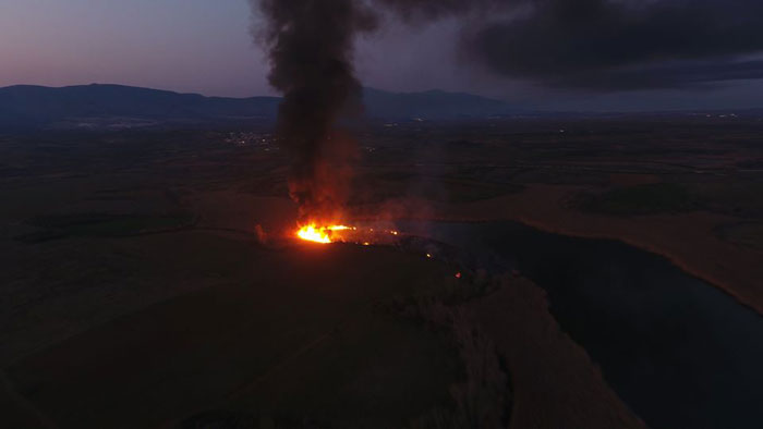 Η Π.Υ. Χρυσούπολης αντιμετωπίζει φωτιά κοντά στην Αλατζάγκιολα