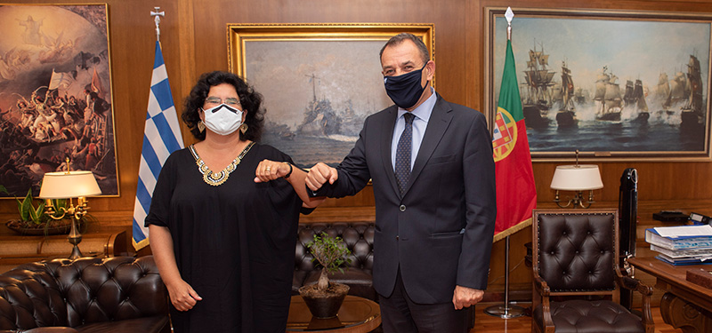  Συνάντηση Παναγιωτόπουλου με την Πρέσβη της Πορτογαλίας Helena Paiva