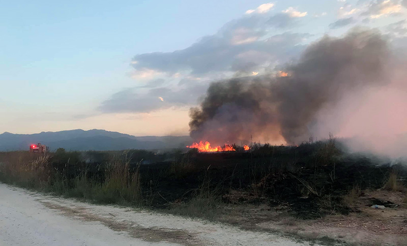  Η πυρκαγιά στην παραλία Αγιάσματος φαίνεται από την Καβάλα (φωτογραφίες)