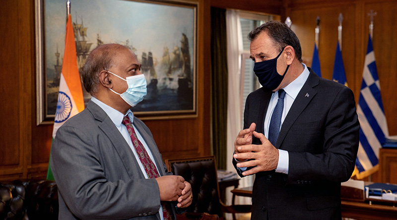  Συνάντηση Παναγιωτόπουλου με τον Πρέσβη της Ινδίας Amrit Lugun (φωτογραφίες)