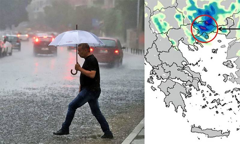  «Άγριος» καιρός στα βόρεια: Με βροχές, καταιγίδες και χαλάζι – Πού αναμένονται έντονα φαινόμενα (χάρτες)