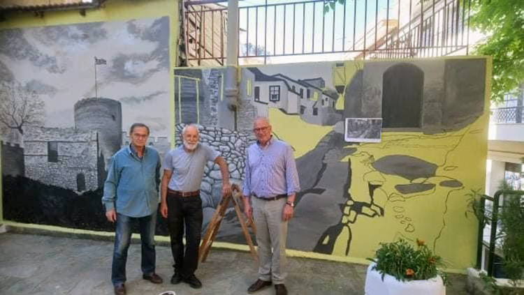 Γιάννης Κανίογλου και Λόης Ανθάκης «έδωσαν» χρώμα στο πάρκο της οδού Πτολεμαίου (φωτογραφίες)