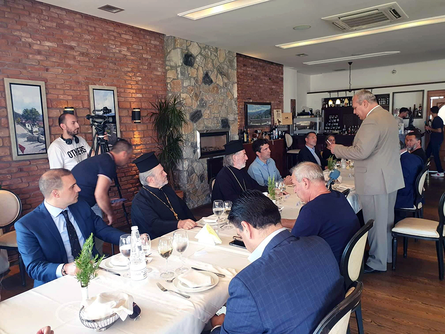  Γεύμα στο Σεβασμιότατο Αρχιεπίσκοπο Θυατείρων και Μ. Βρετανίας κ. Νικήτα παρέθεσε η Ομοσπονδία Επαγγελματιών Ν. Καβάλας