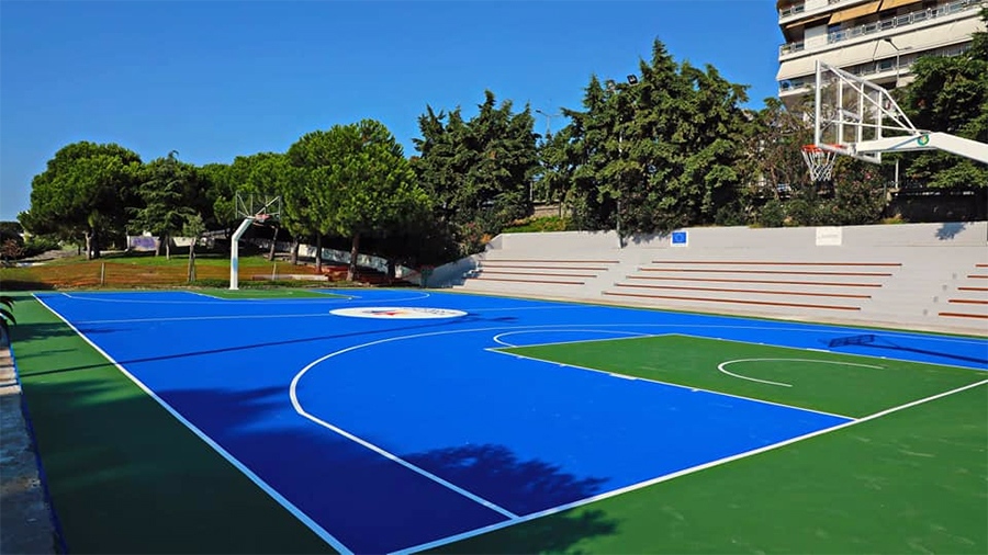  Ολοκληρώθηκαν οι εργασίες ανακατασκευής του γηπέδου μπάσκετ στο πάρκο Φαλήρου (φωτογραφίες)