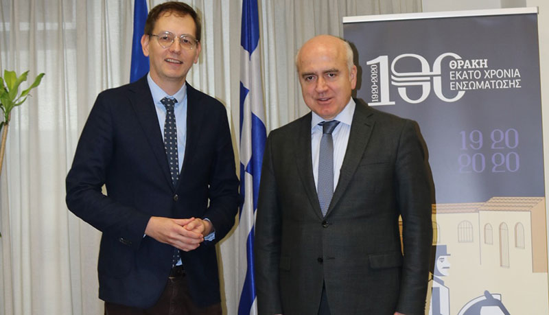  Συνάντηση του Περιφερειάρχη ΑΜΘ Χρήστου Μέτιου με τον Αναπληρωτή Επικεφαλής της Αποστολής της Νορβηγικής Πρεσβείας στην Αθήνα