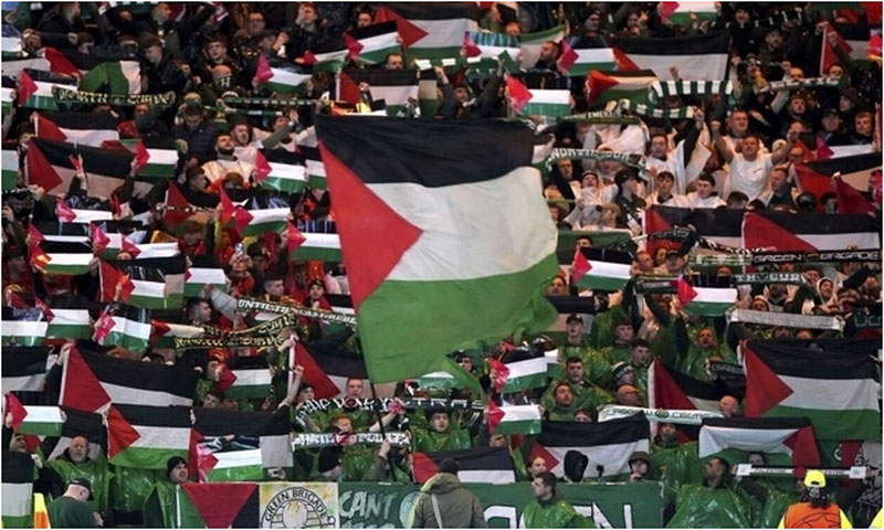  Σέλτικ: Hχηρό μήνυμα υπέρ της Παλαιστίνης με σημαίες στο «Celtic Park»
