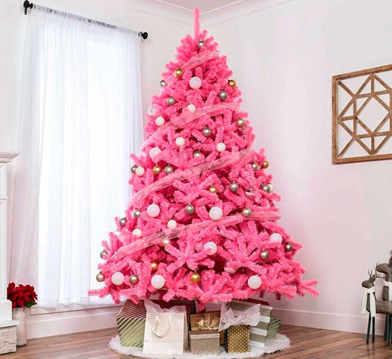  Φέτος της μόδας τα Χριστουγεννιάτικα δέντρα σε απόχρωση του ροζ