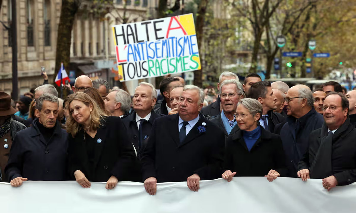  Χλιαρή η πορεία κατά του αντισημιτισμού στη Γαλλία