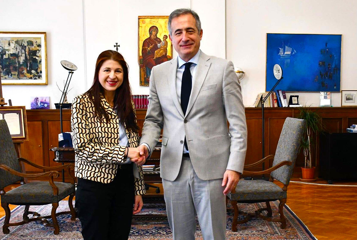  Συνάντηση Αγγελικής Δεληκάρη με τον Υφυπουργό Εσωτερικών (Μακεδονίας-Θράκης) Στάθη Κωνσταντινίδη